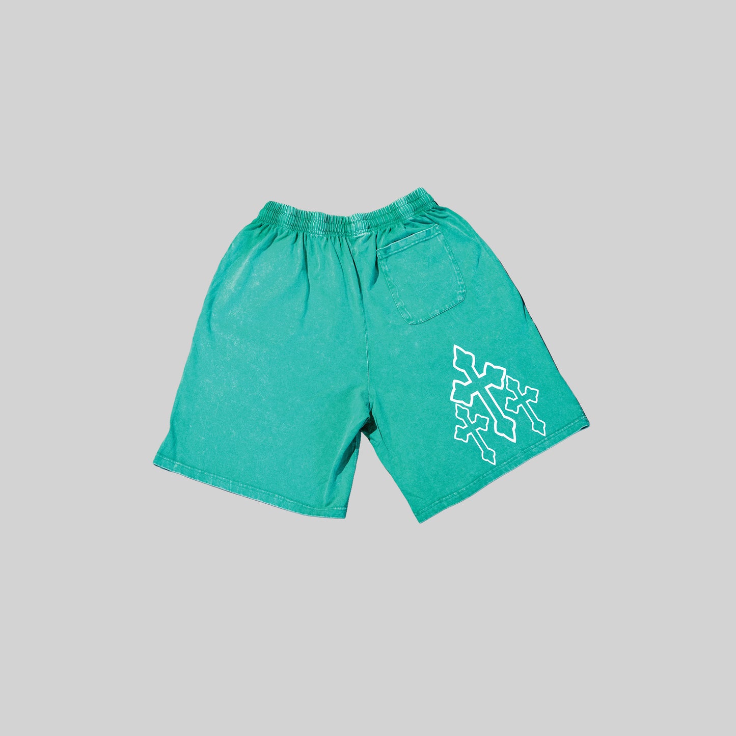 Three Crosses Acid Wash Chosen Shorts
