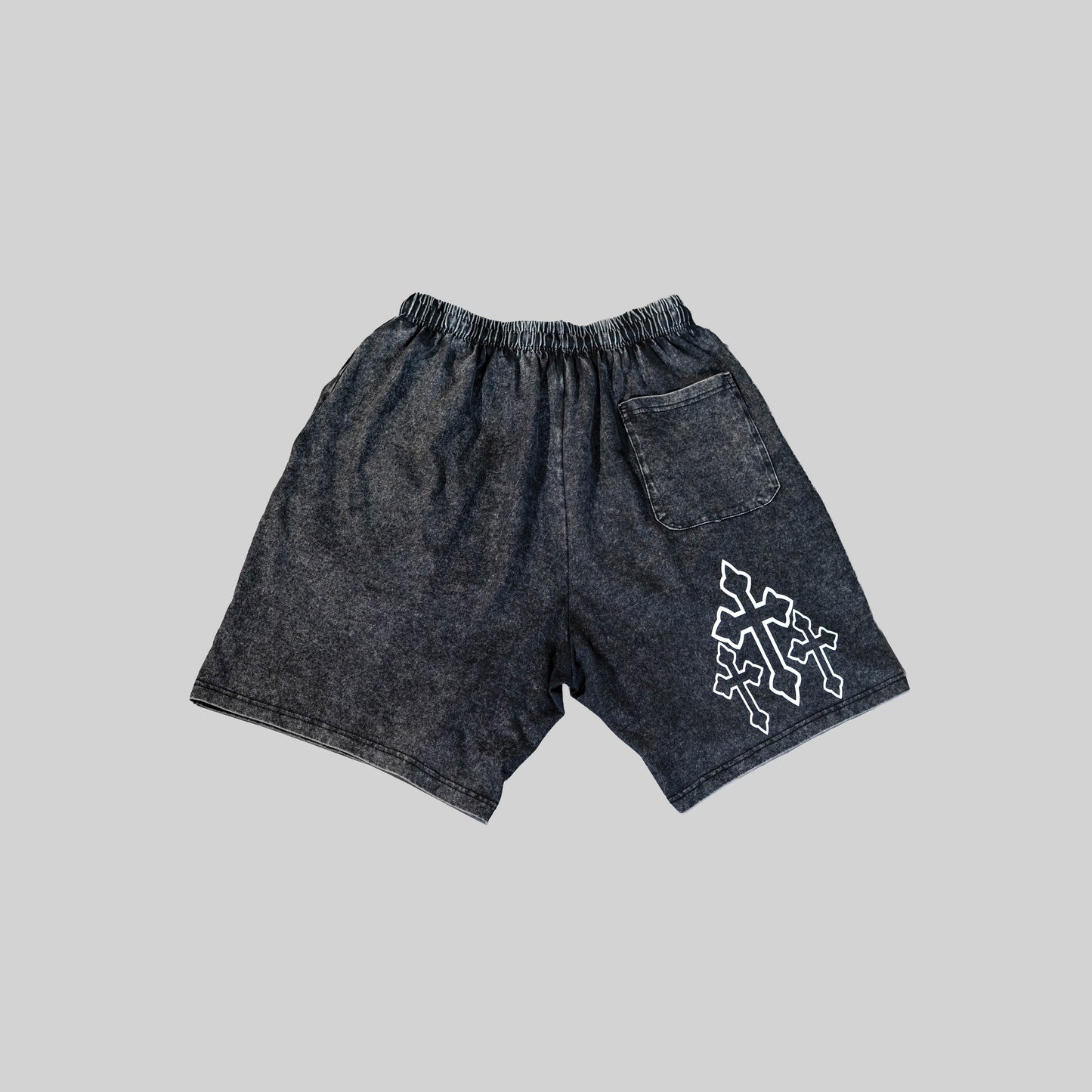 Three Crosses Acid Wash Chosen Shorts