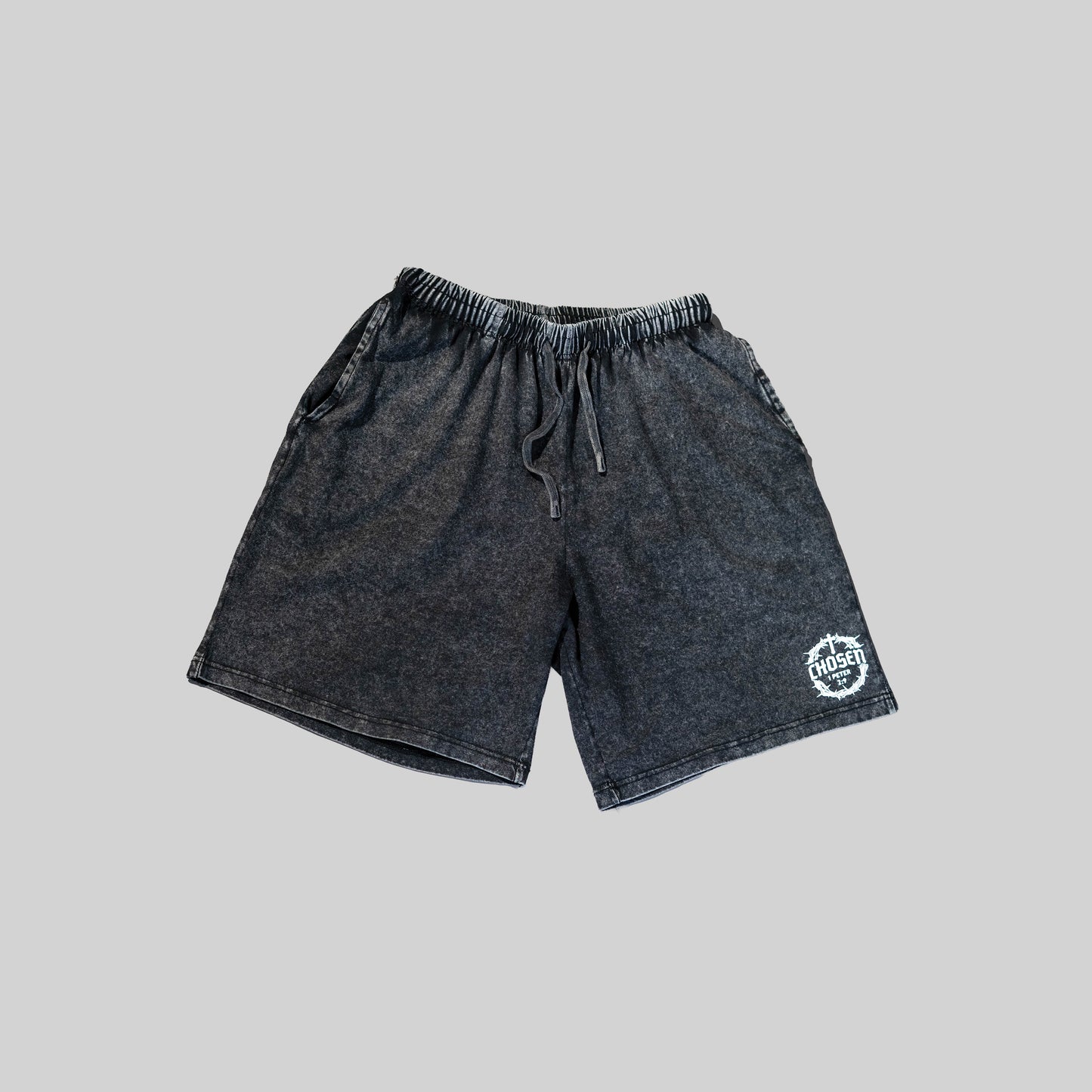 Three Crosses Acid Wash Chosen Shorts