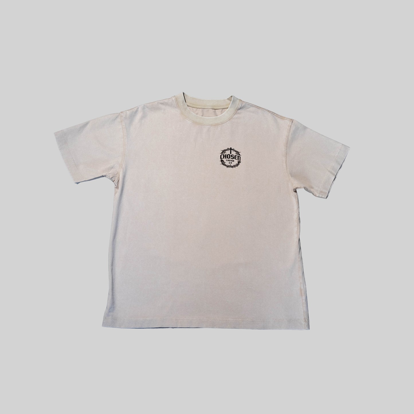 OVERSIZE ACID WASH TRUST IN GOD TEE