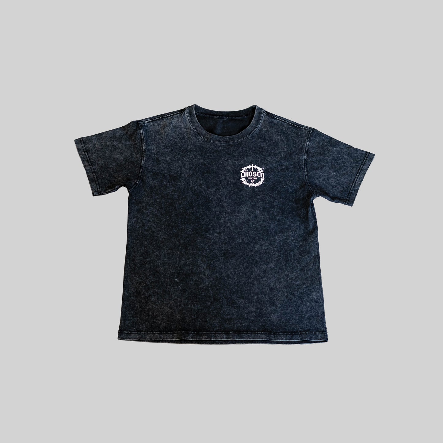 OVERSIZE ACID WASH CHOSEN BY GOD TEE