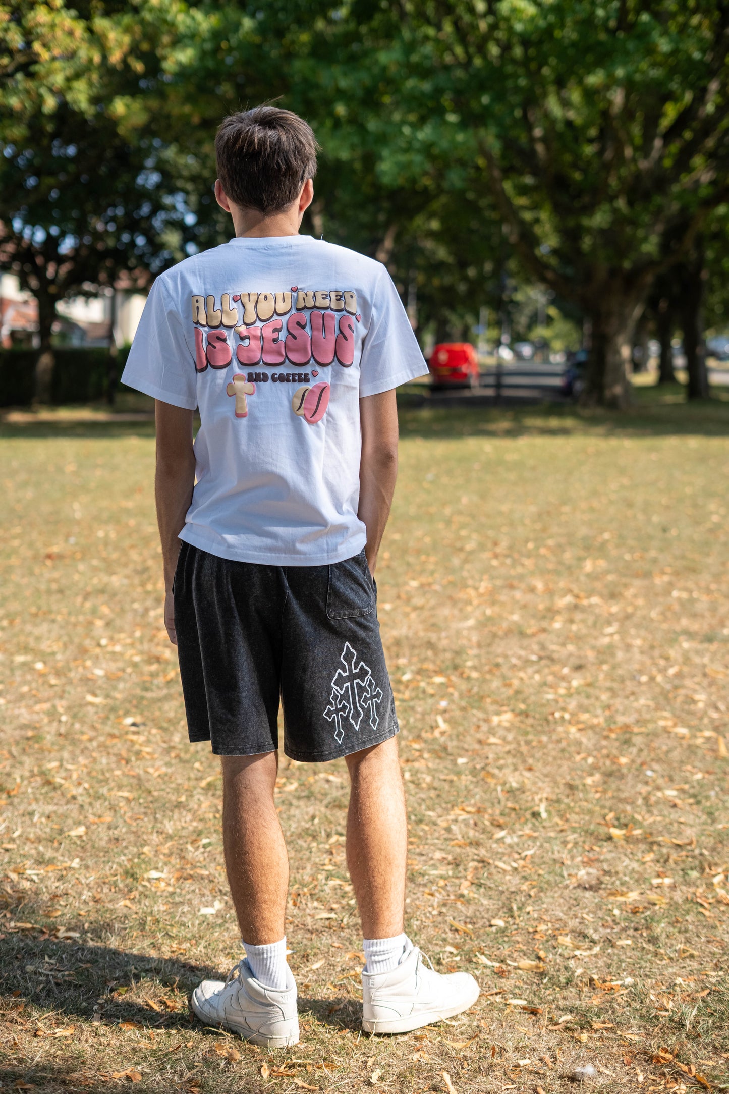 Three Crosses Acid Wash Chosen Shorts