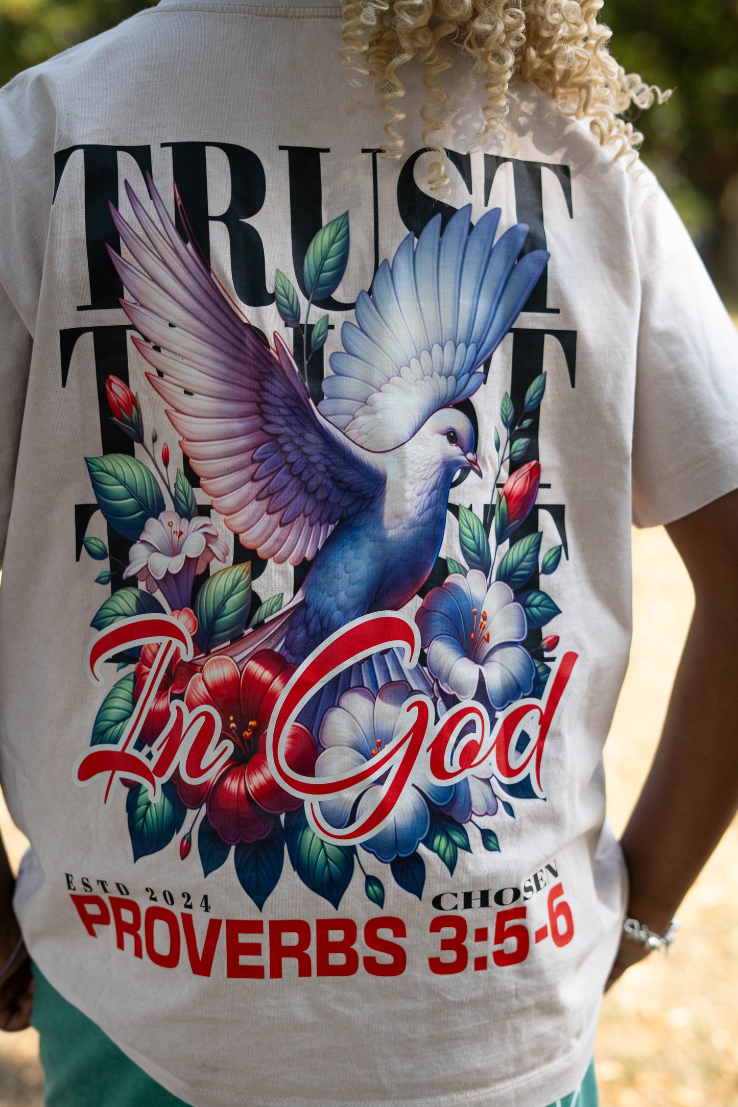 OVERSIZE ACID WASH TRUST IN GOD TEE
