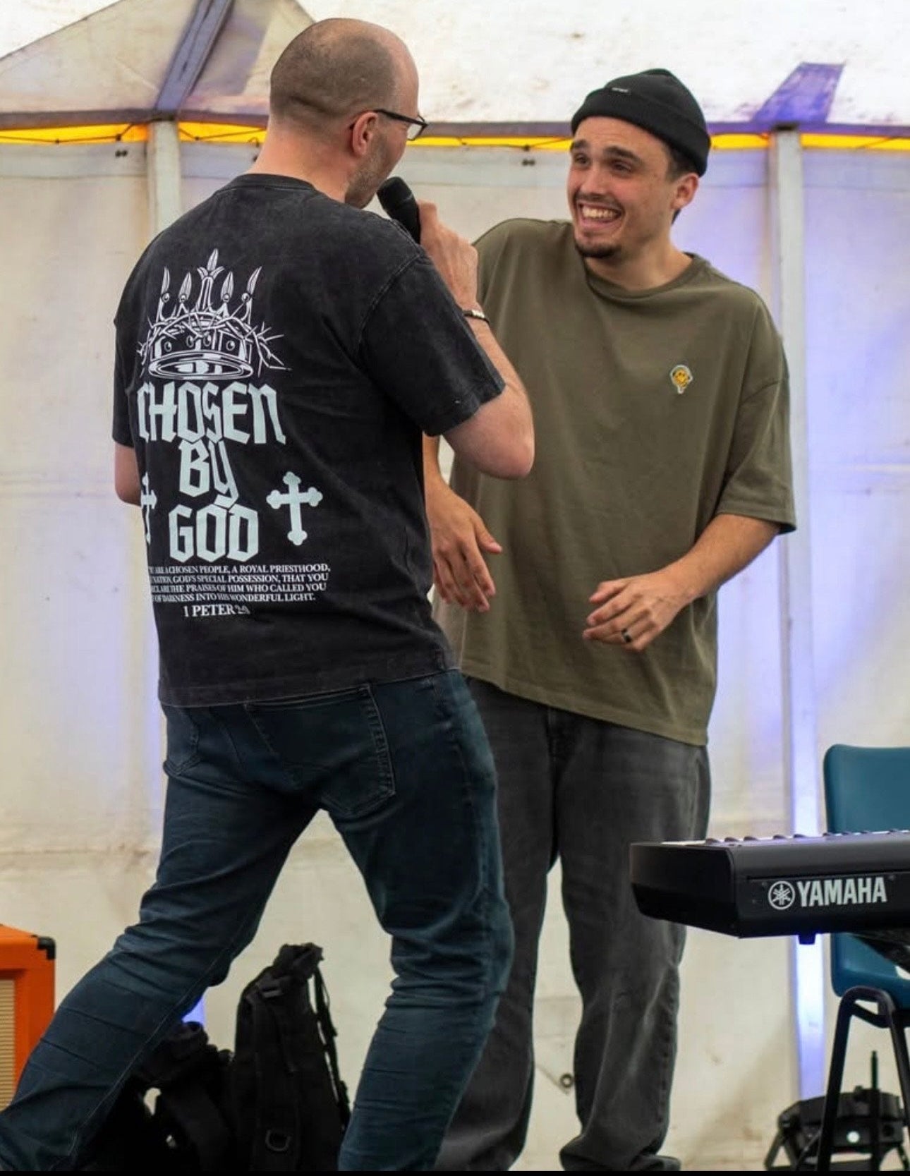 OVERSIZE ACID WASH CHOSEN BY GOD TEE