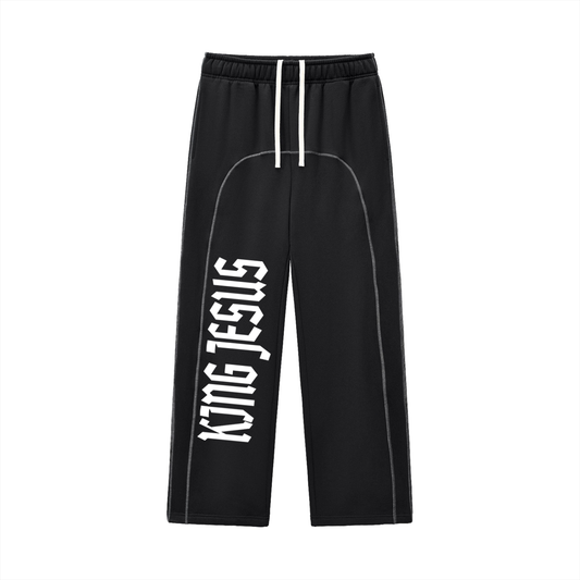 Contrast-Stitched Fleece Sweatpants